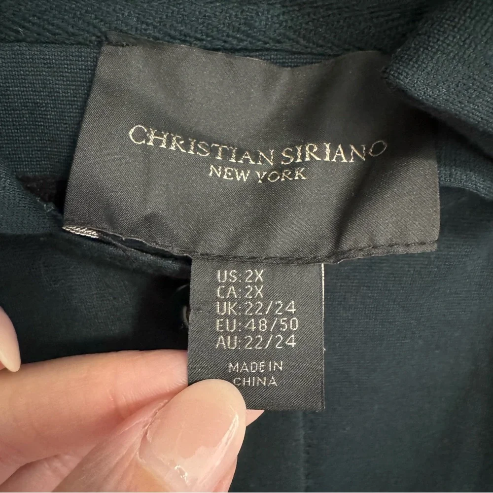 Christian Siriano Dark Teal Hooded Jacket